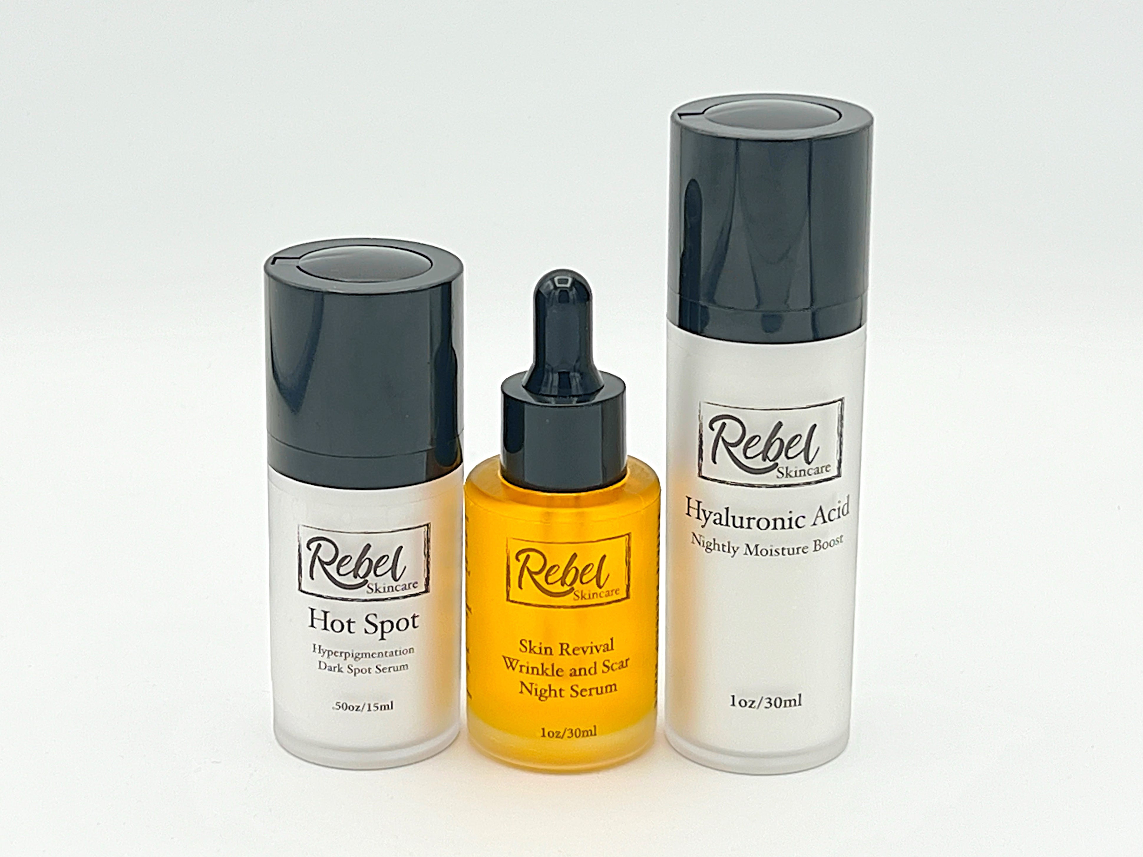 Serum Trio: Skin Revival, Hot Spot, and Hyaluronic Acid